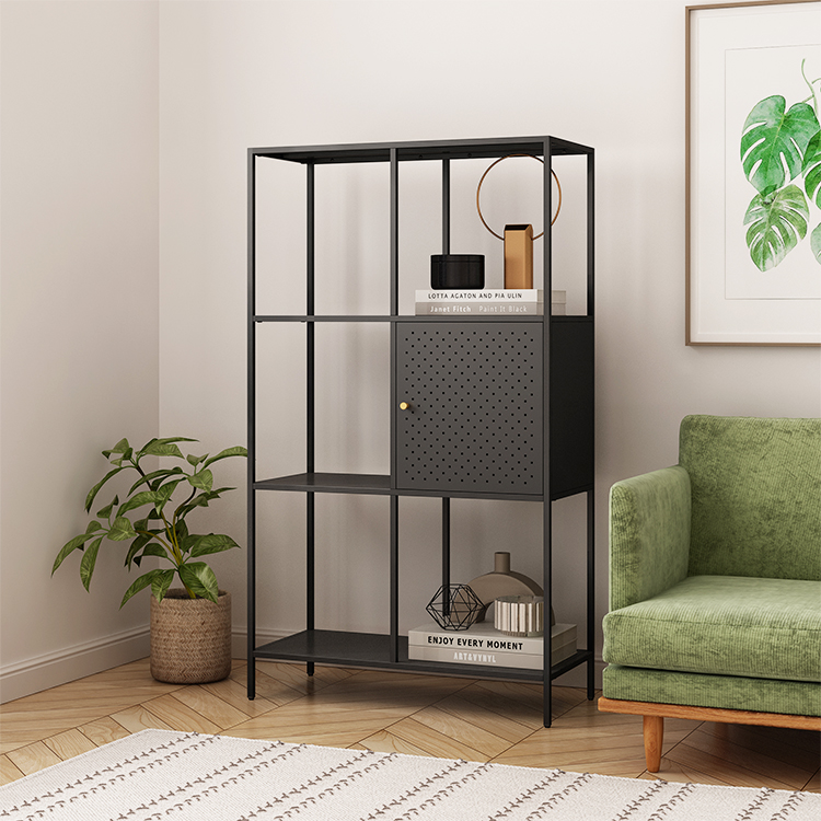 Estante de Acero con Mueble,Fábrica de Muebles de Metal,Estante de Exhibición de Acero con Puerta,Solución de Almacenamiento para Oficina en Casa,Fabricación de metal OEM,Fábrica certificada por BSCI